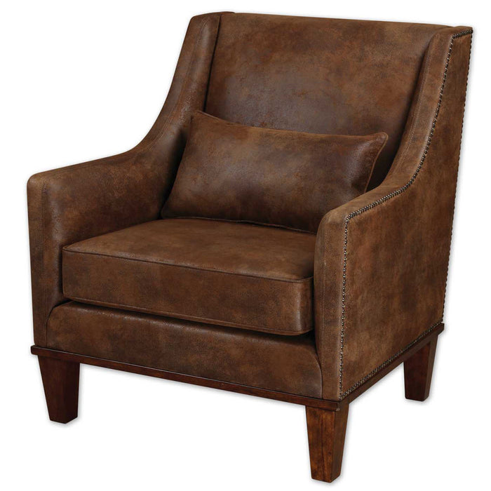 Clay - Leather Armchair - Dark Brown