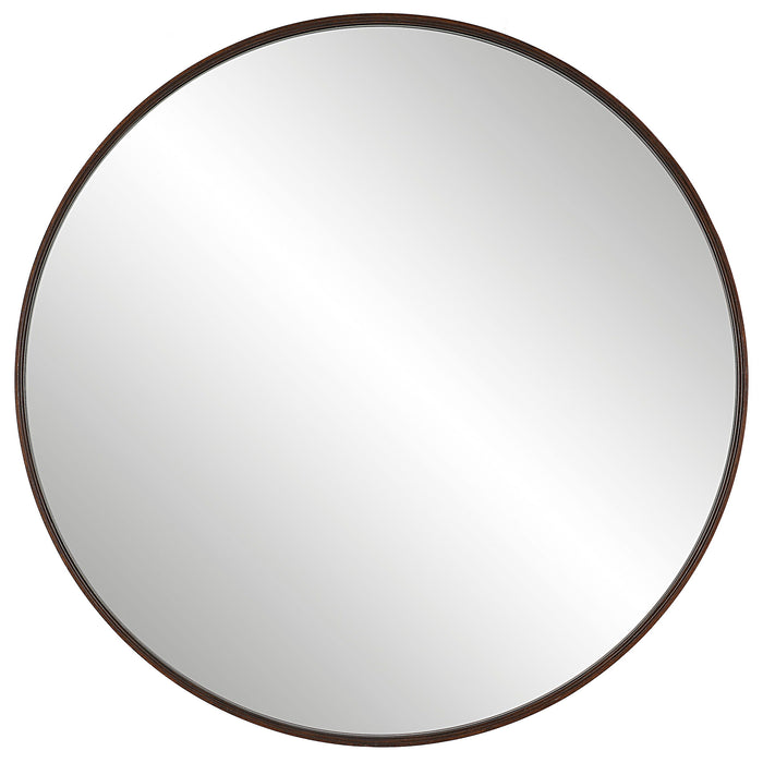 Eden - Mahogany Round Mirror