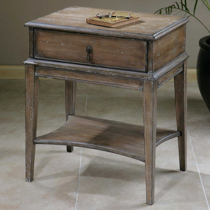 Hanford - Weathered Side Table - Light Brown