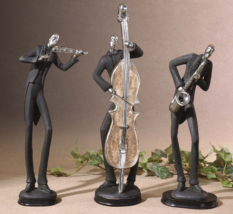 Musicians - Decorative Figurines (Set of 3) - Black