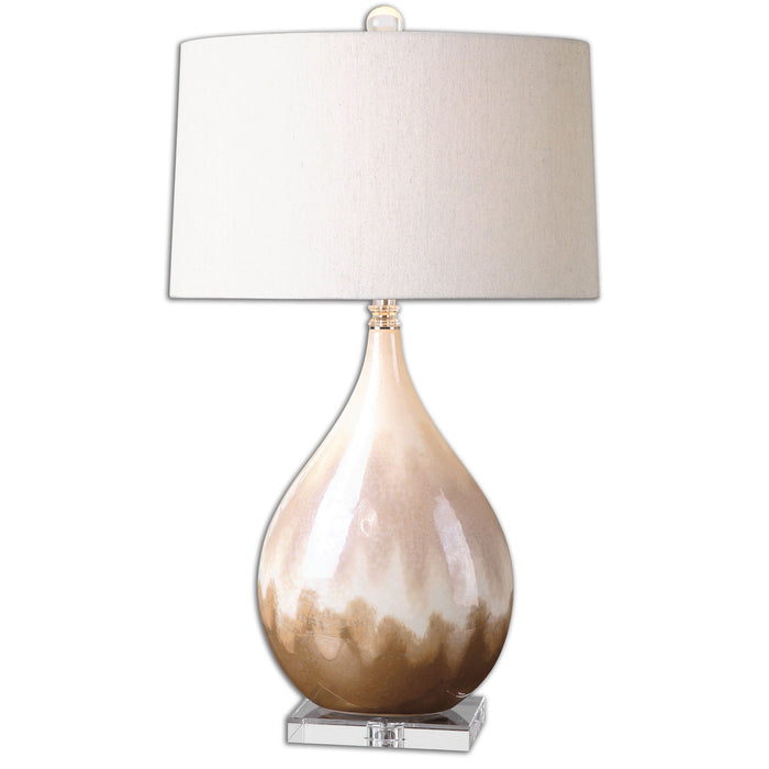Flavian - Glazed Ceramic Lamp - Light Brown