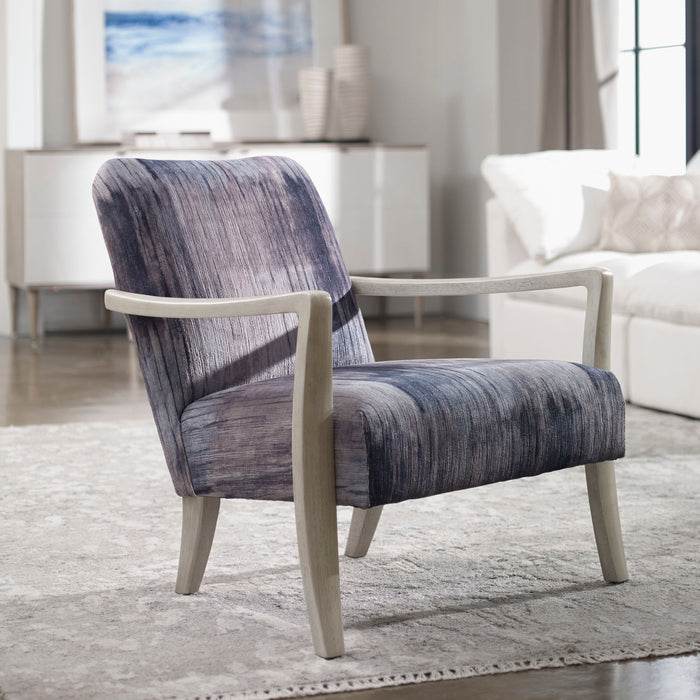 Watercolor - Chenille Accent Chair - Gray