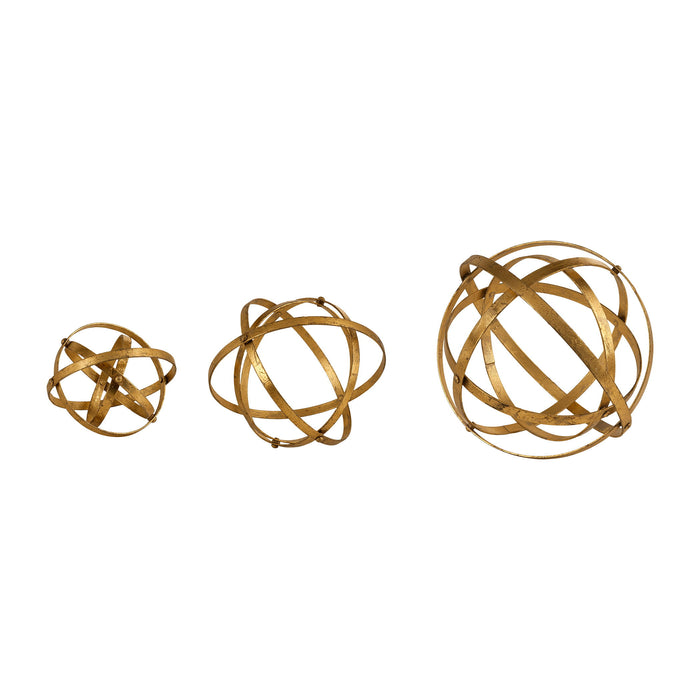 Stetson - Spheres (Set of 3) - Gold
