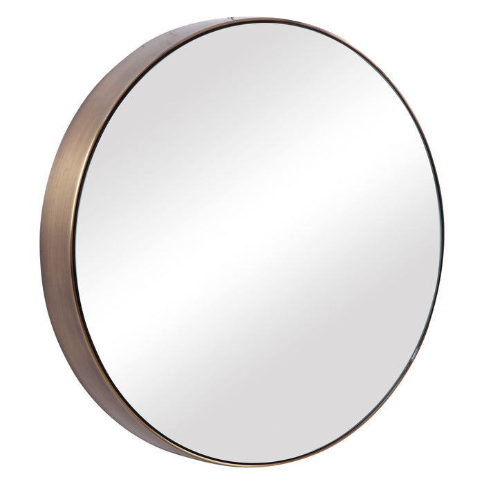 Coulson - Modern Round Mirror - Light Brown