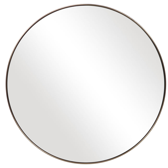 Coulson - Modern Round Mirror - Light Brown