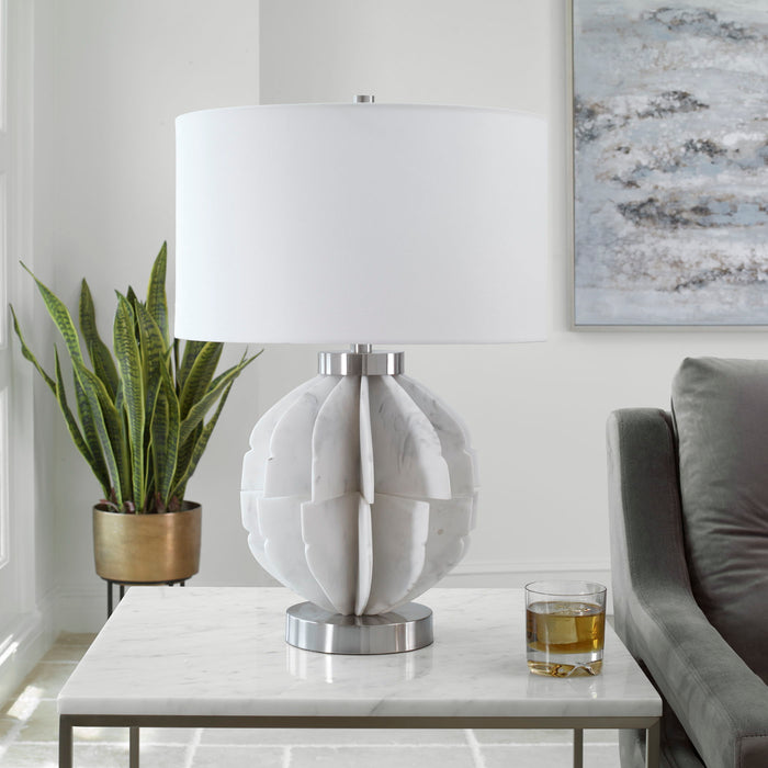 Repetition - Marble Table Lamp - White