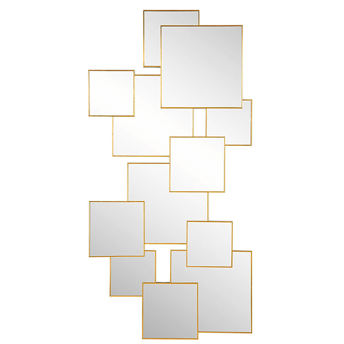 Soren - Copper Squares Mirror - Gold