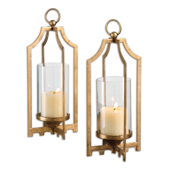 Lucy - Candleholders (Set of 2) - Gold