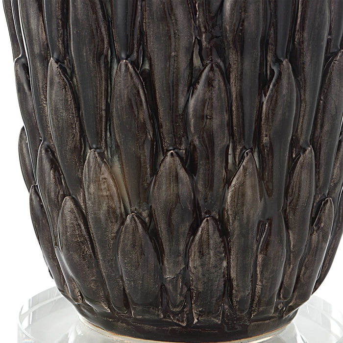 Nettle - Textured Table Lamp - Dark Gray