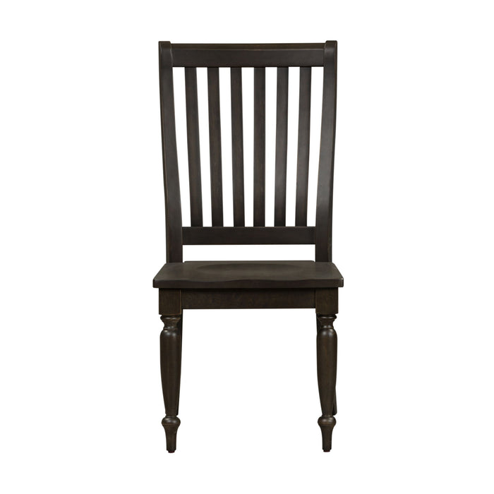 Harvest Home - Slat Back Side Chair - Black