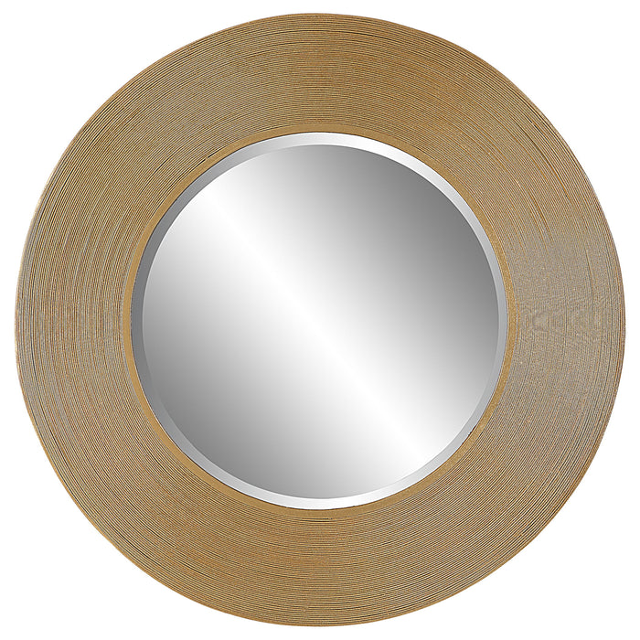Archer - Wire Round Mirror - Gold
