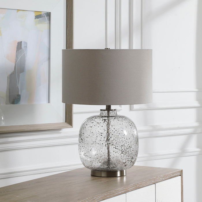 Storm - Glass Table Lamp - Pearl Silver