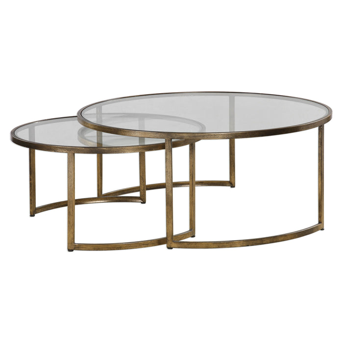 Rhea - Nested Coffee Tables (Set of 2) - Gold