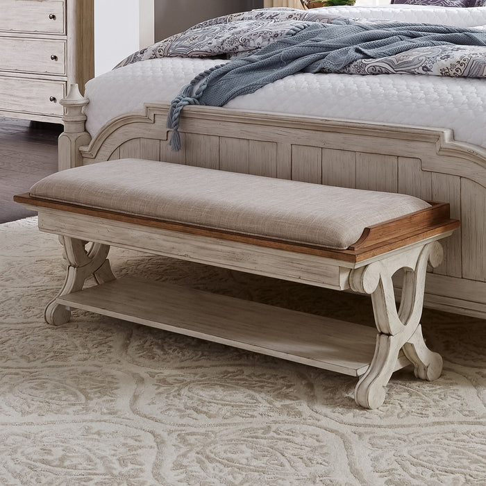 Farmhouse Reimagined - Bed Bench - White