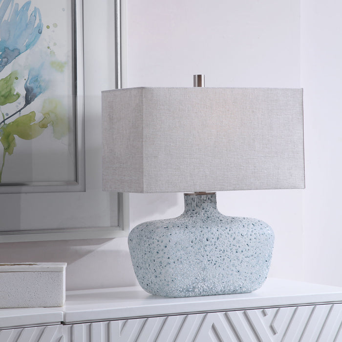 Matisse - Textured Glass Table Lamp - Blue, Light