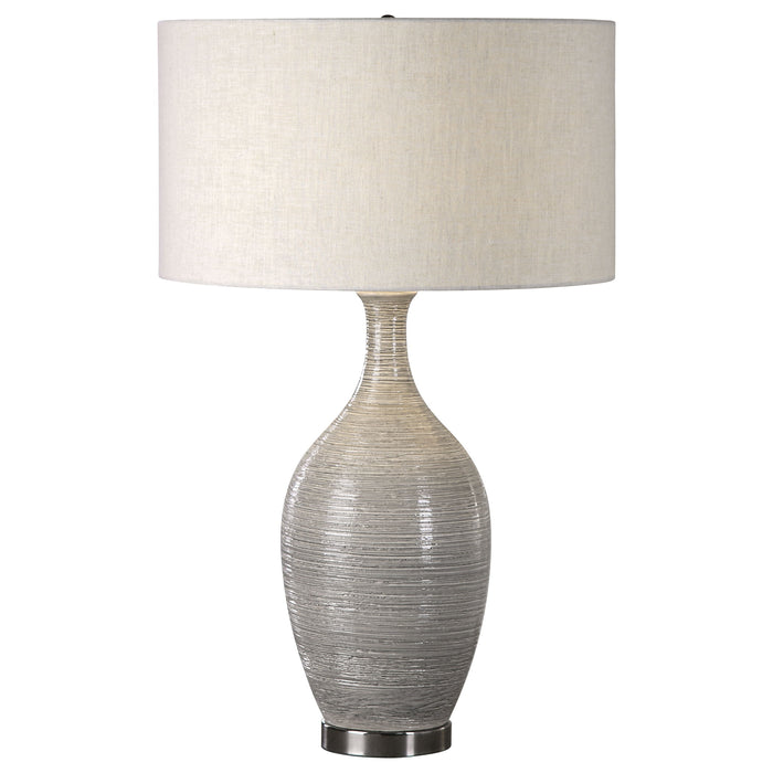 Dinah - Textured Table Lamp - Gray