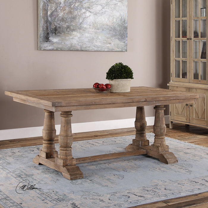 Stratford - Salvaged Wood Dining Table - Light Brown
