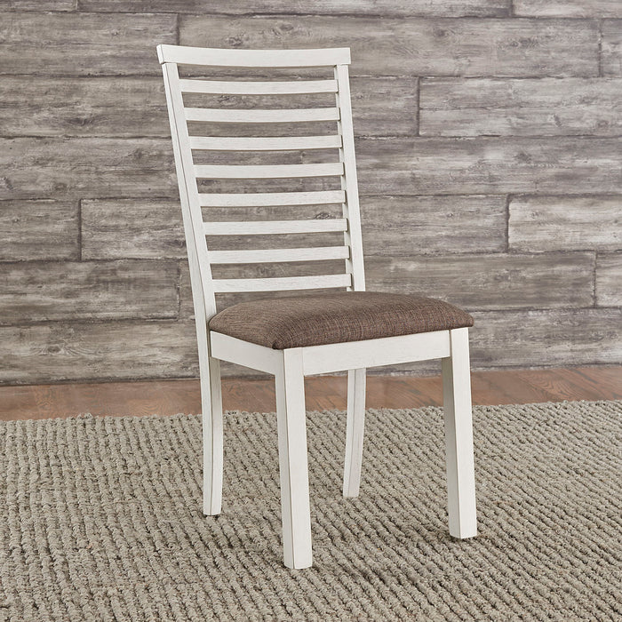 Brook Bay - Upholstered Ladder Back Side Chair - White