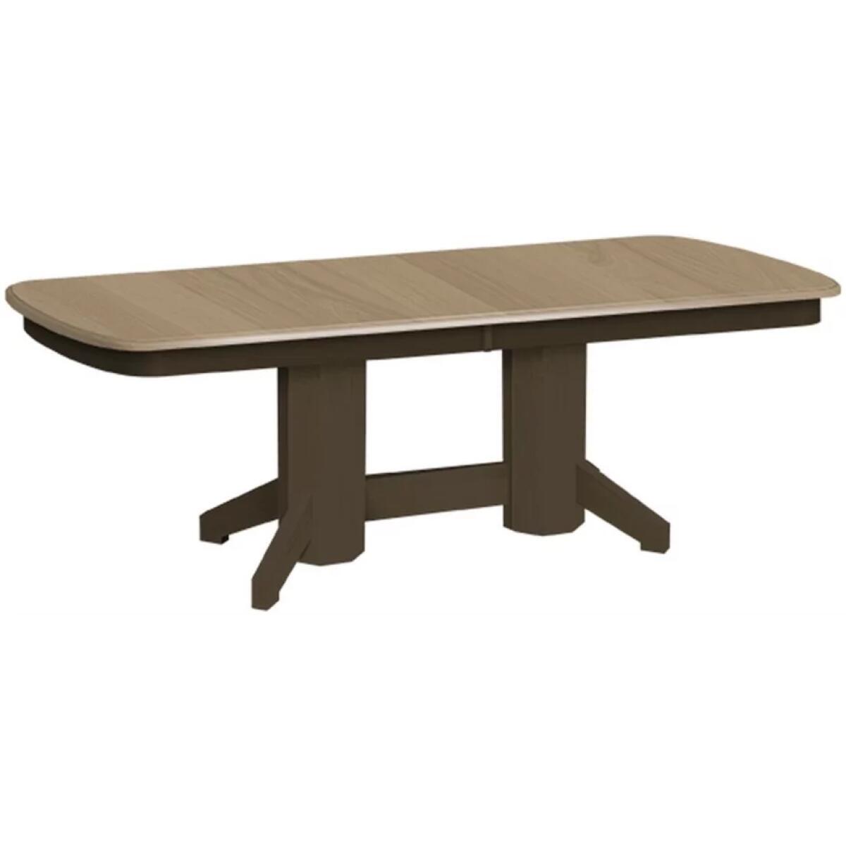 Double Pedestal Dining Table With 2 12″ Leaves Double Pedestal Dining Table With 2 12" Leaves - Image 1