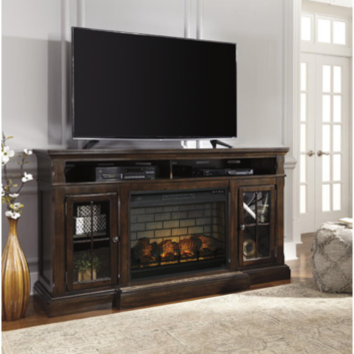 c530eafa687bcc8888f71bd7c6f9dee6 Roddinton 72" TV Stand with Electric Fireplace - Image 1