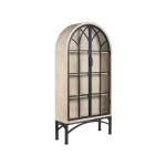 Victoria Cabinet with Glass Doors White Washed