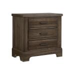 Artisan & Post Cool Rustic Mink Nightstand 3 Drawers
