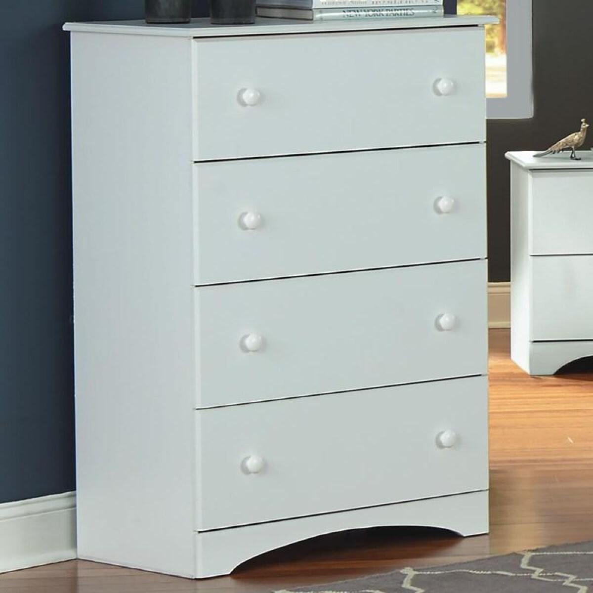 White 4-Drawer Chest White 4-Drawer Chest - Image 1