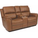 Henry Power Reclining Loveseat with Console and Power Headrests and Lumbar